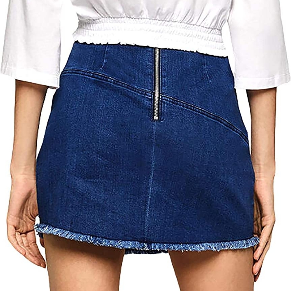 NWT BCBGeneration Frayed Edge Denim Mini Skirt - Size 0 - Picture 2 of 2